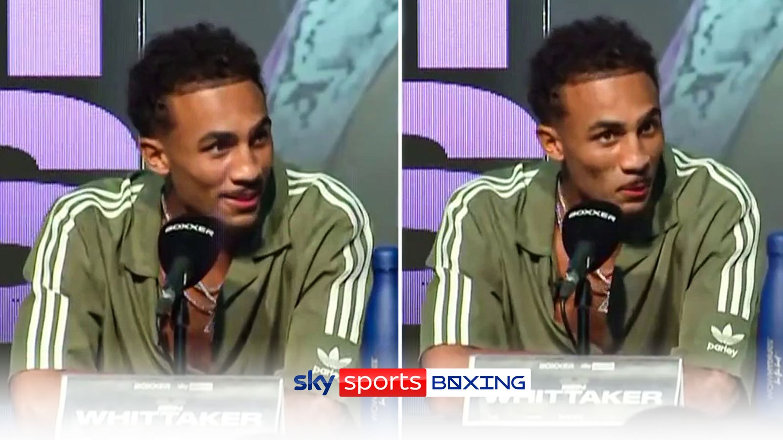 Benjamin Whittaker speaking at a press conference