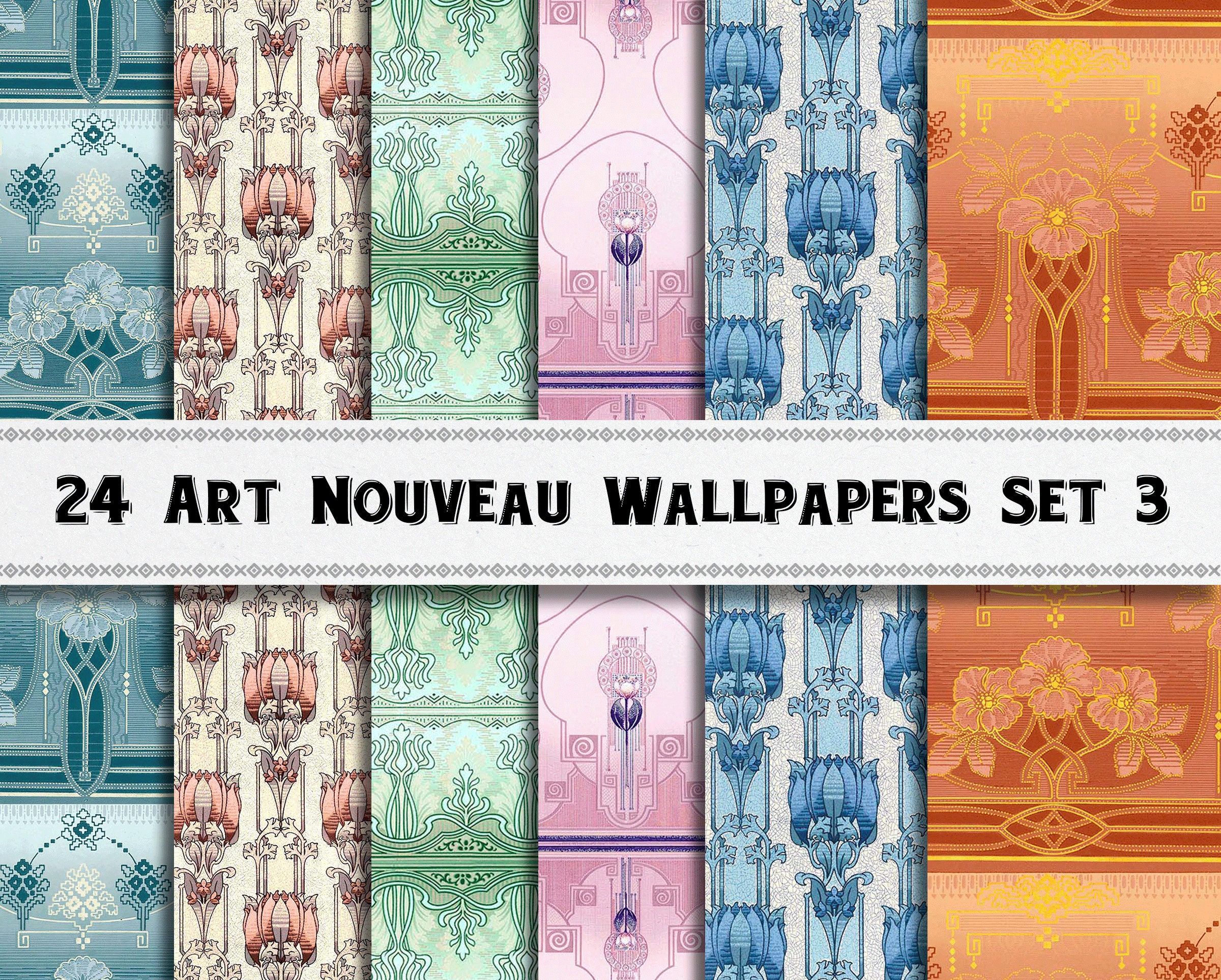 Art Nouveau Wallpaper Set