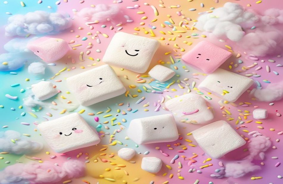 Cute Marshmallow Wallpaper