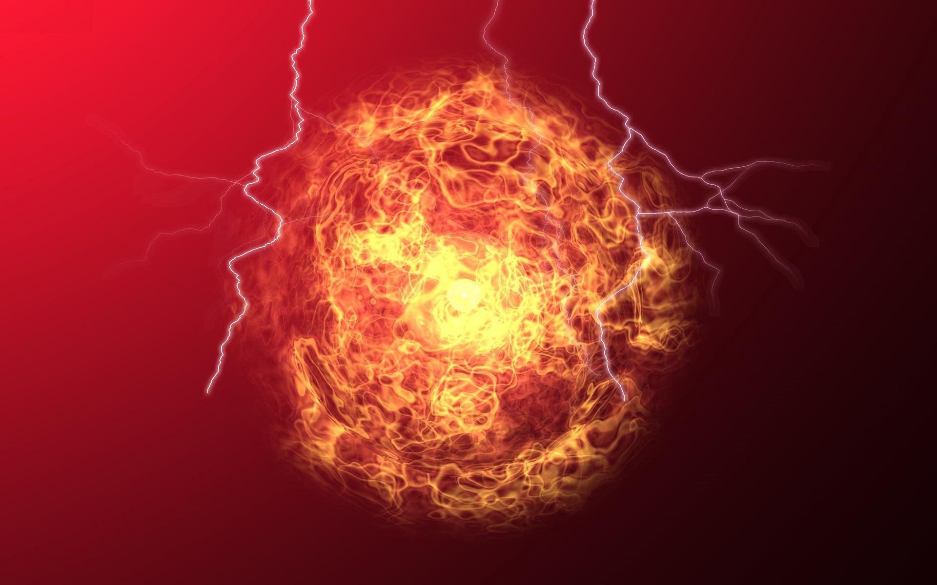 Ios Fire And Lightning HD Wallpaper Background Pixel