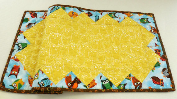 Owl Table Runner Shippping To Us And By Quilteddecorandmore