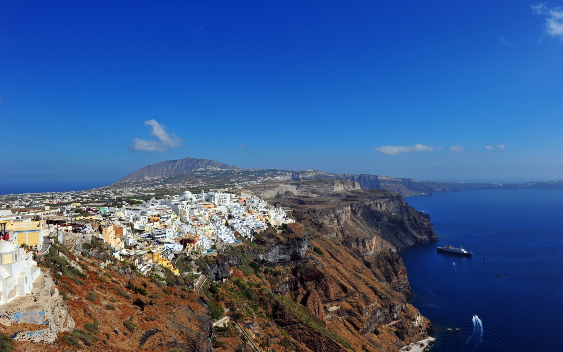 Santorini Greece Full HD Wallpaper And Background