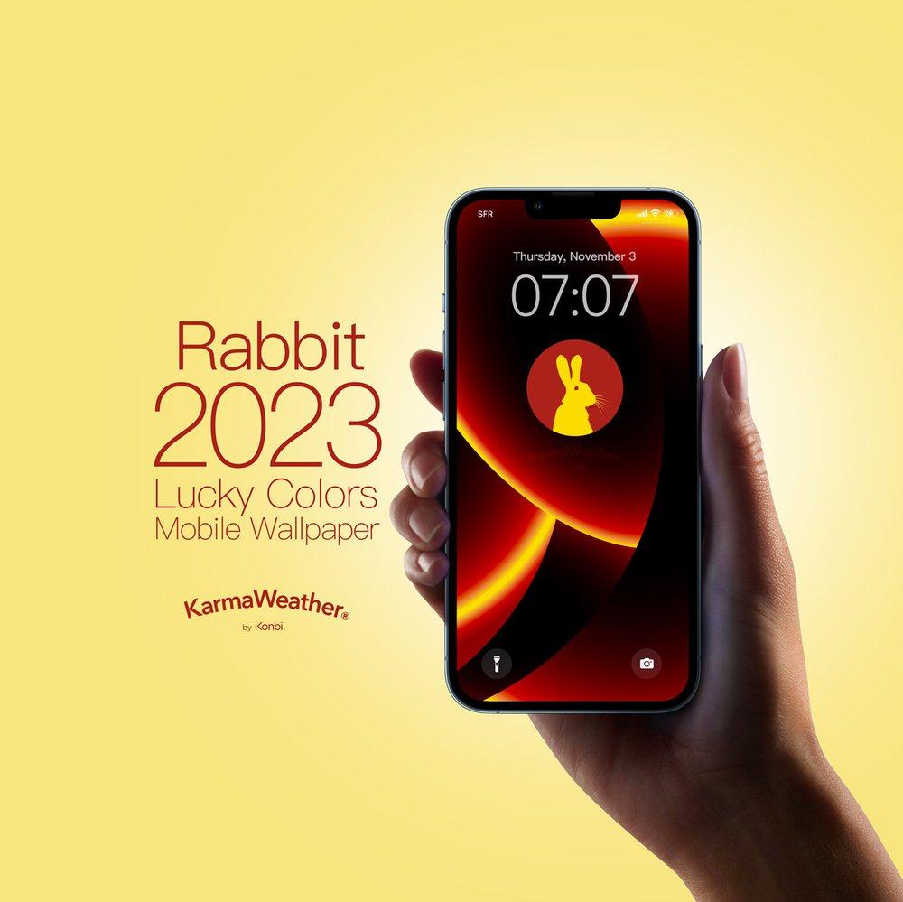 Rabbit Lucky Color Wallpaper Home Screen Karmaweather Shop