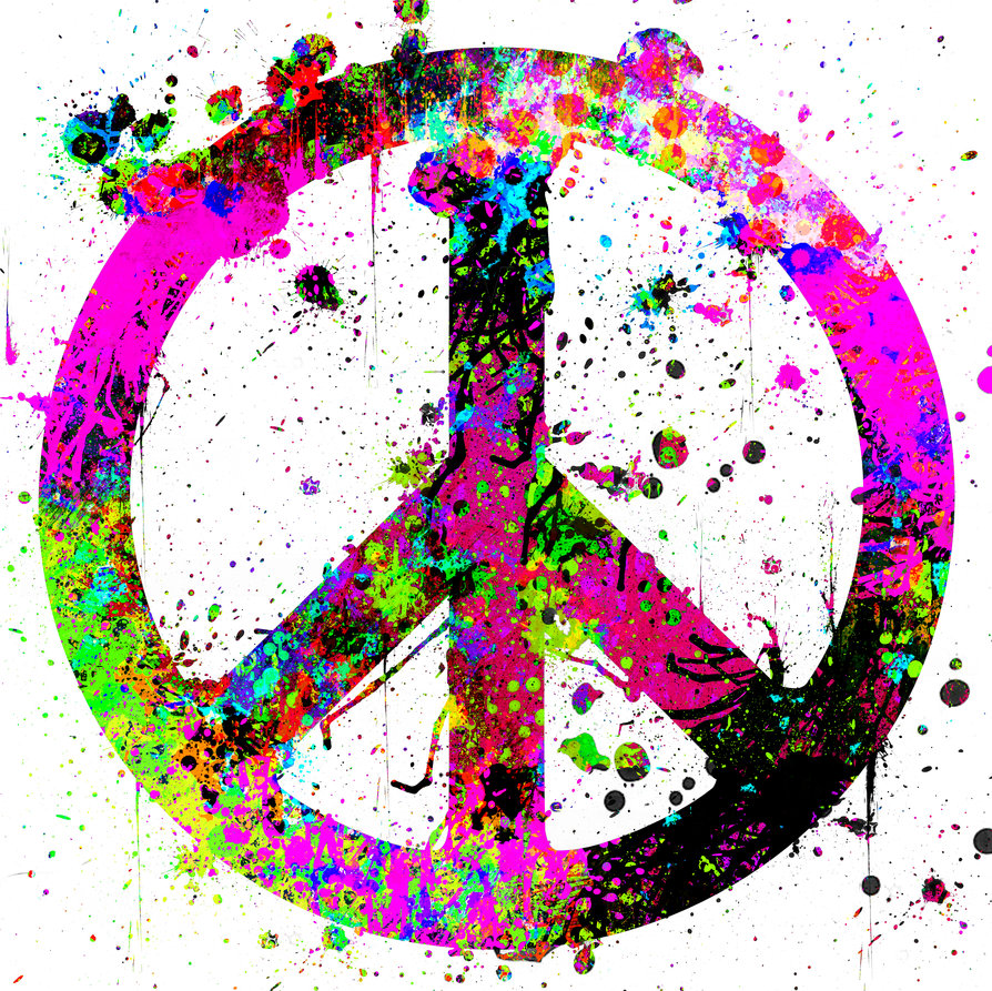 Peace Sign Splatter By Despondentjoy