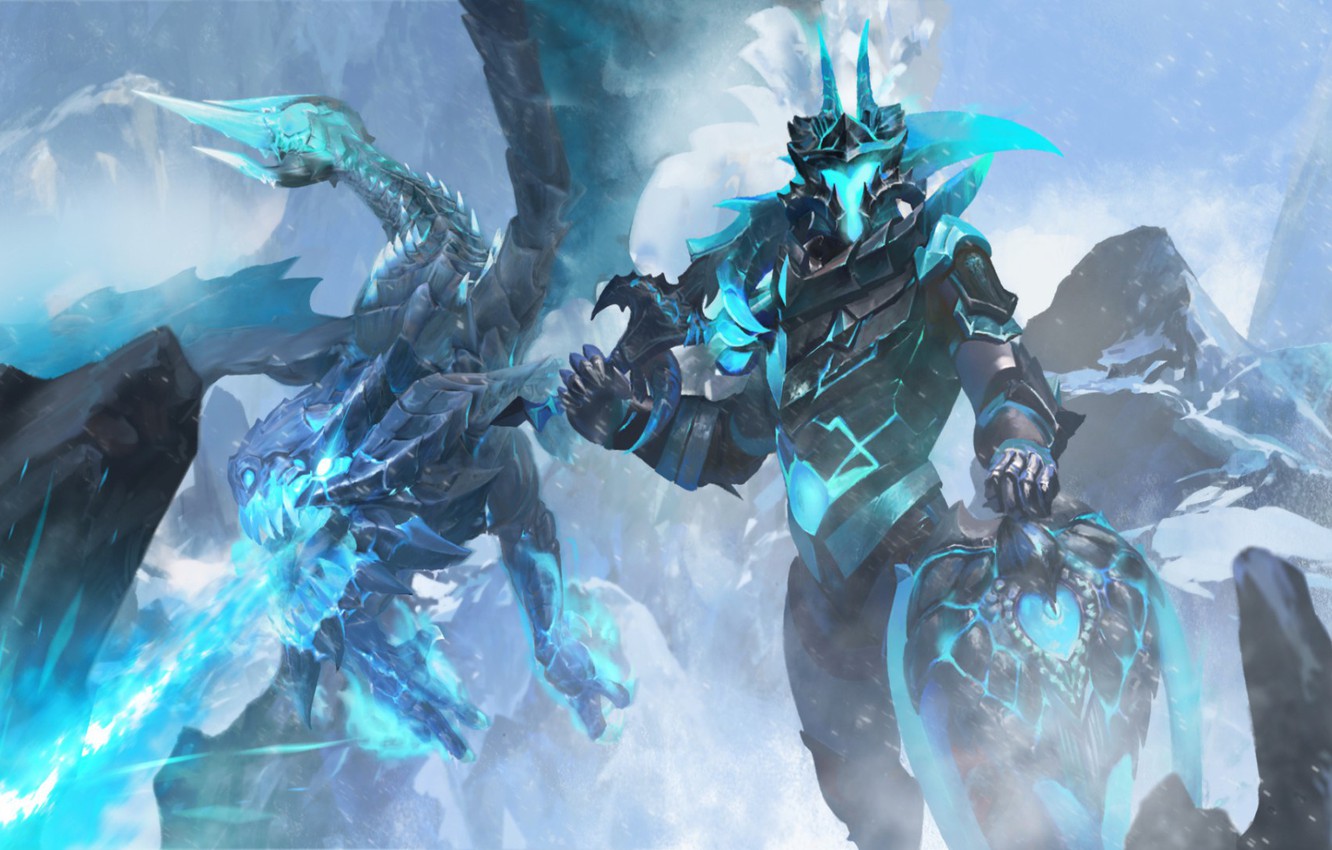 Wallpaper Sword Armor Winter Valve Dragon Shield Cold Dota
