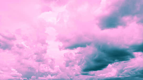 Pink And Blue Clouds Group Wallpaper