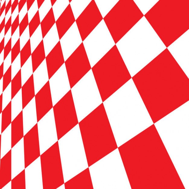 Checkered Red And White Background Vector