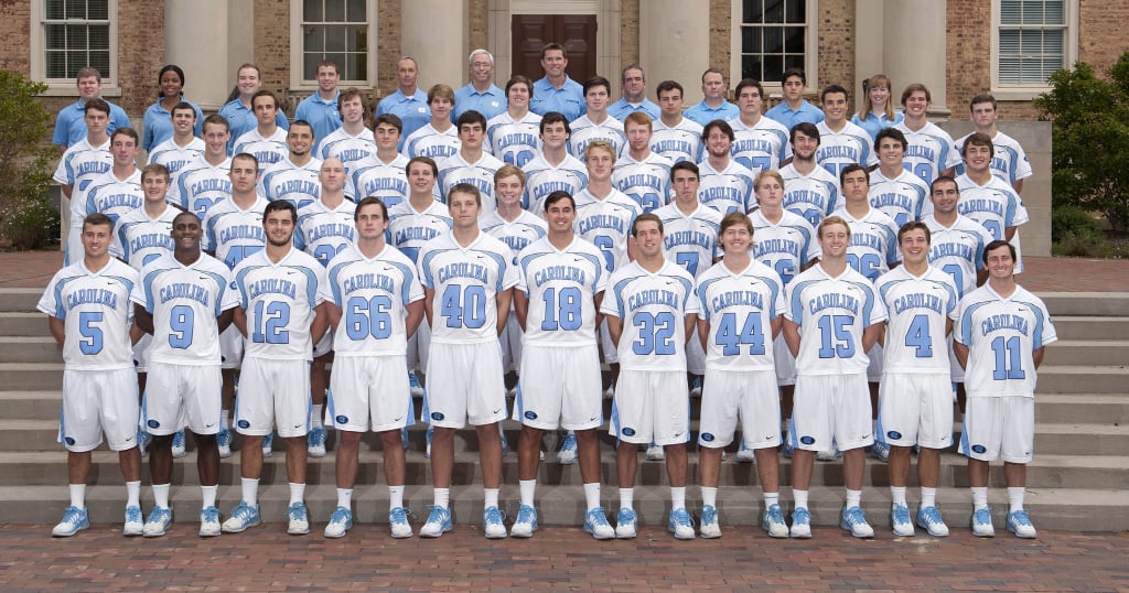2015 University of North Carolina Mens Lacrosse Team Front Row Joe