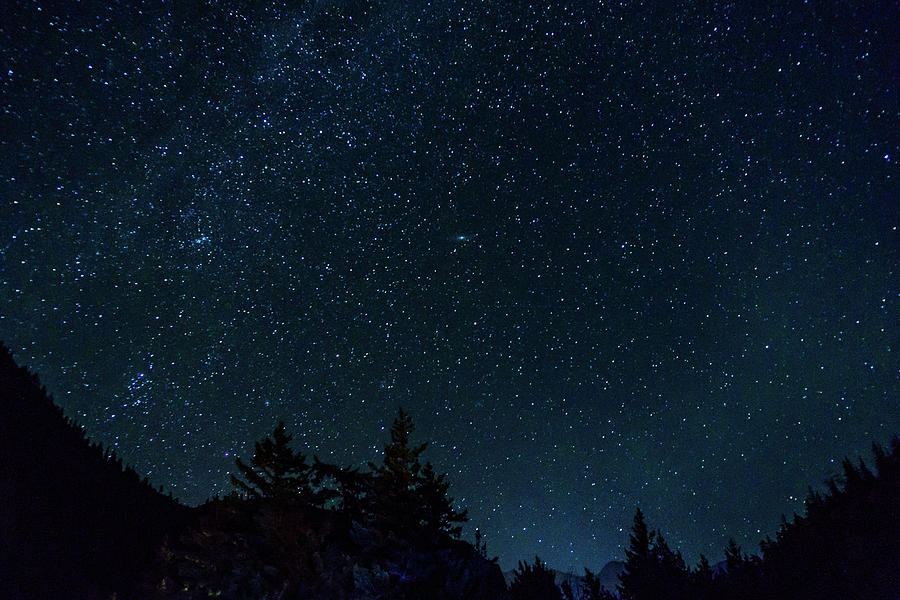 Many Starts On Blue Dark Night Sky As A Cosmos Background