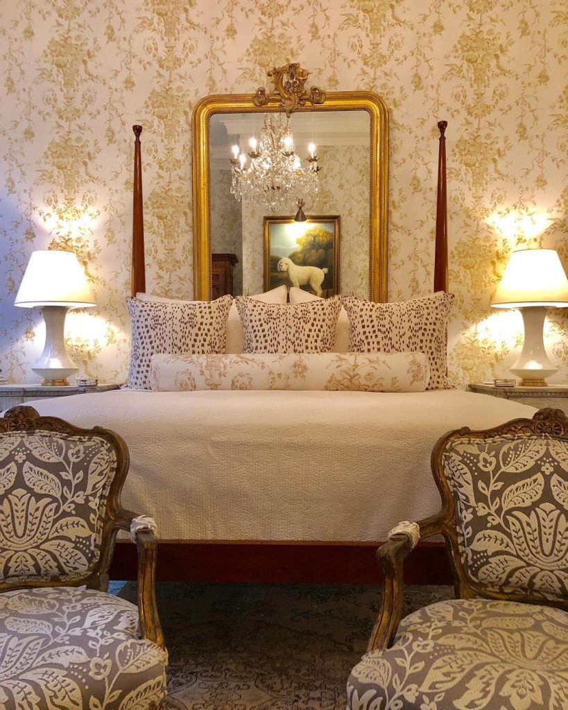 Neutral Bedroom Toile Beige Fortuny Thibault Wallpaper Christopher
