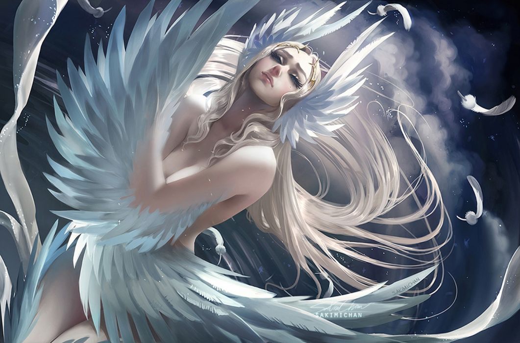 Beauty Mark Blonde Hair Feather Long Swan Lake Characters