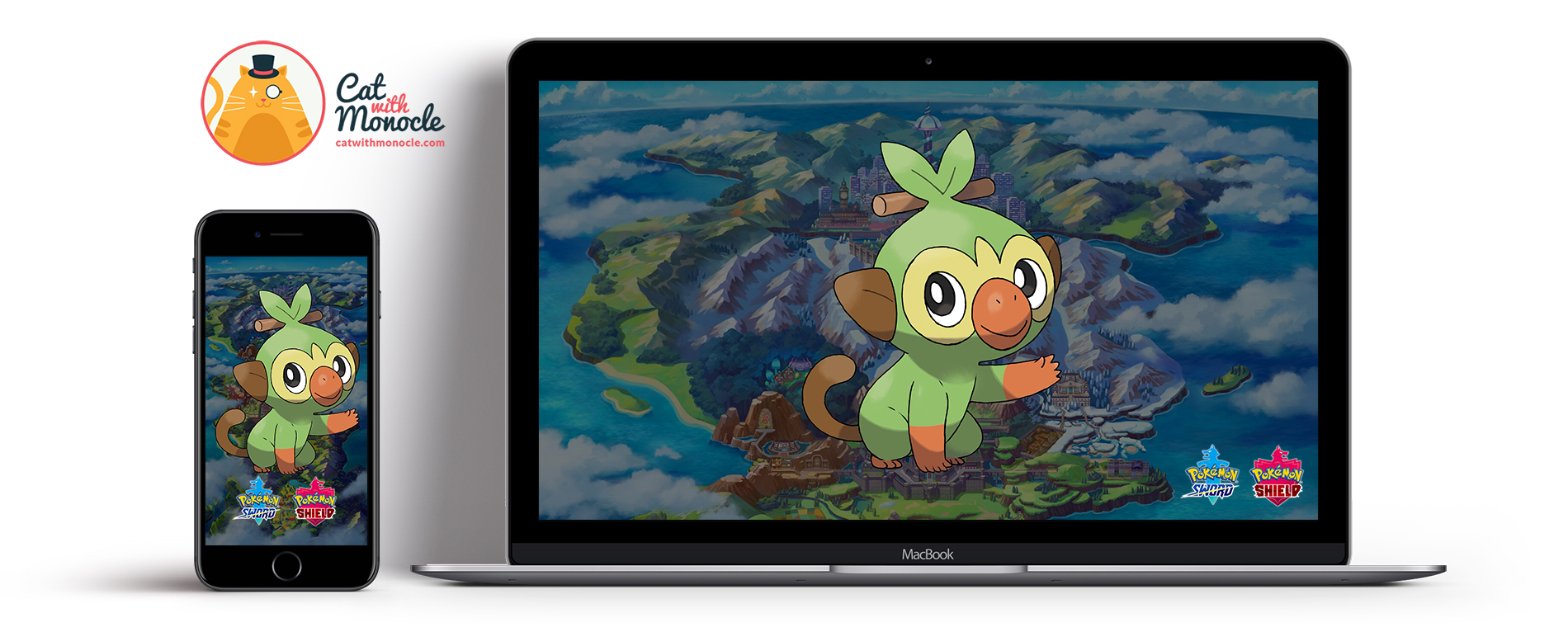 Pokemon Sword And Shield Grookey Wallpaper Cat With Monocle