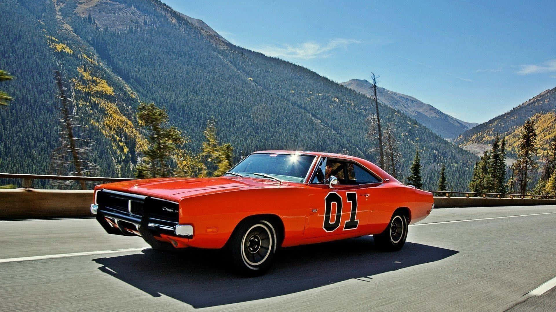 General Lee Car Mountain Road Wallpaper
