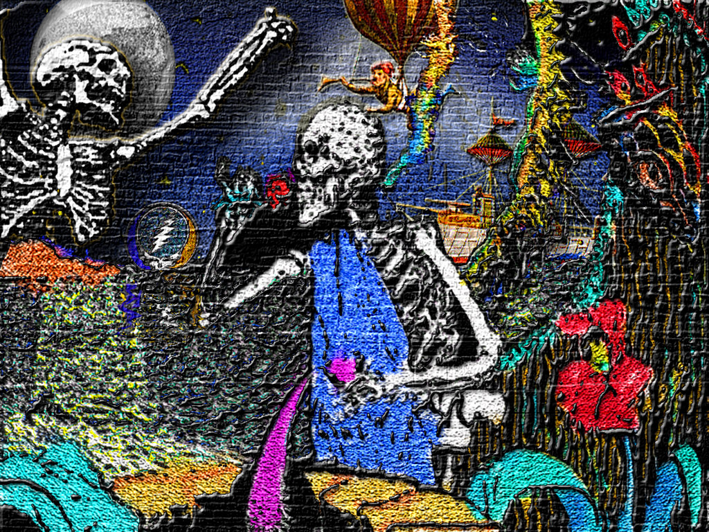 Grateful Dead Wallpaper Skeleton And Roses