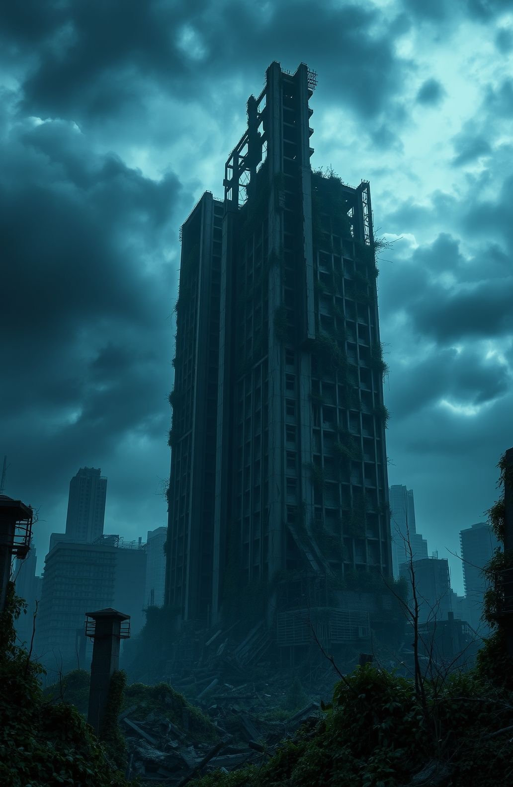 Destroyed City Background