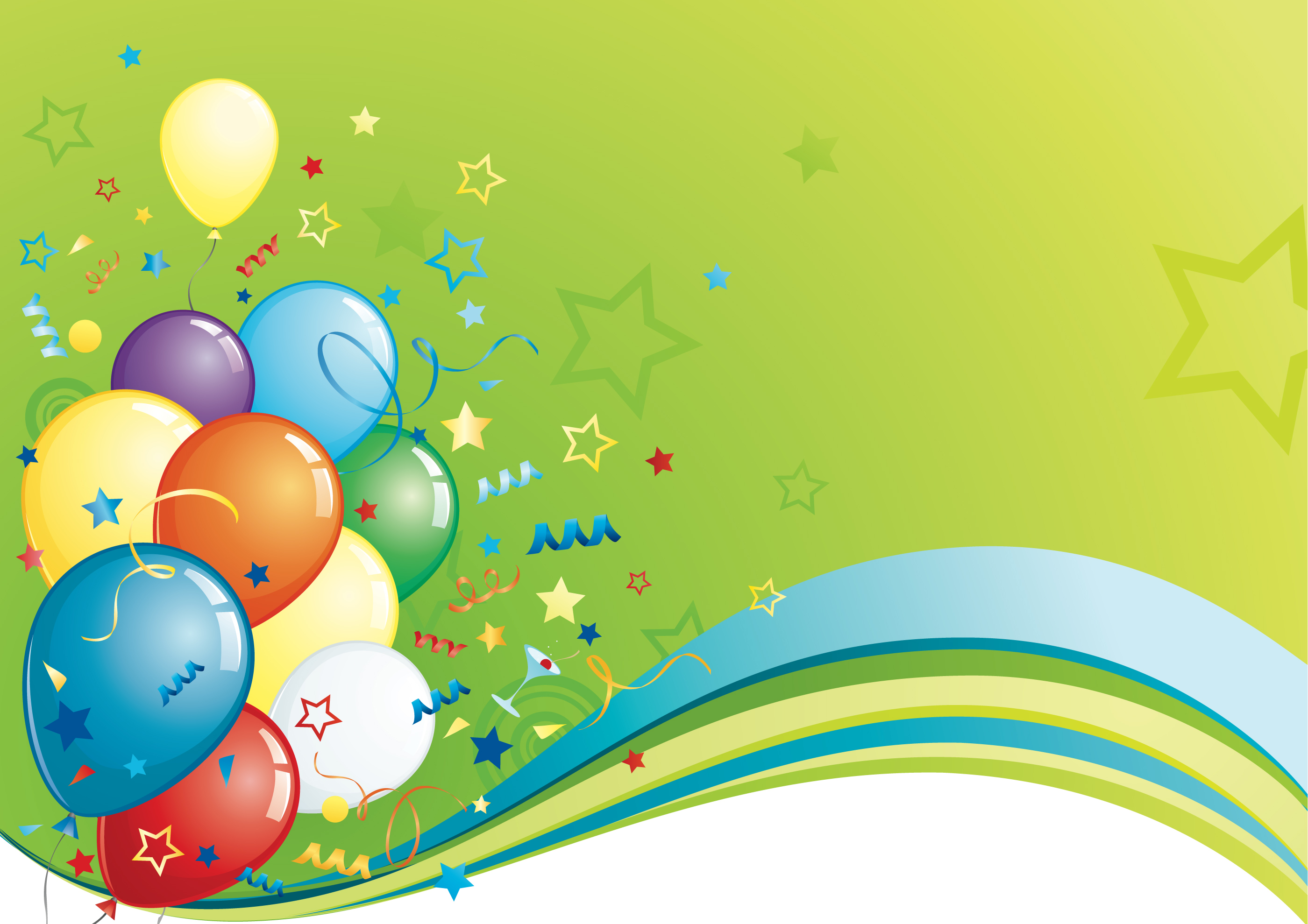 party balloons background