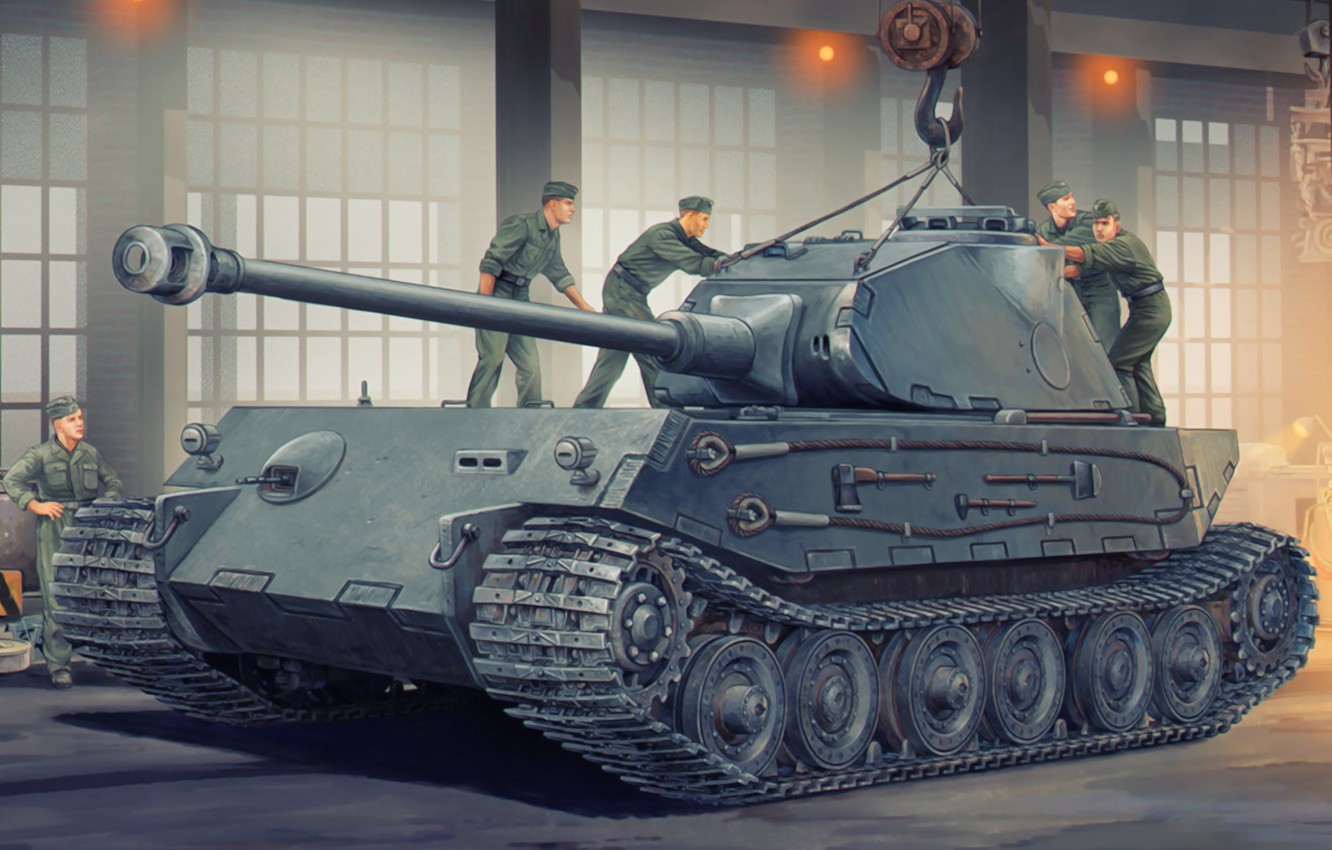Wallpaper War Art German Tank Ww2 Vk4502 P Project Image
