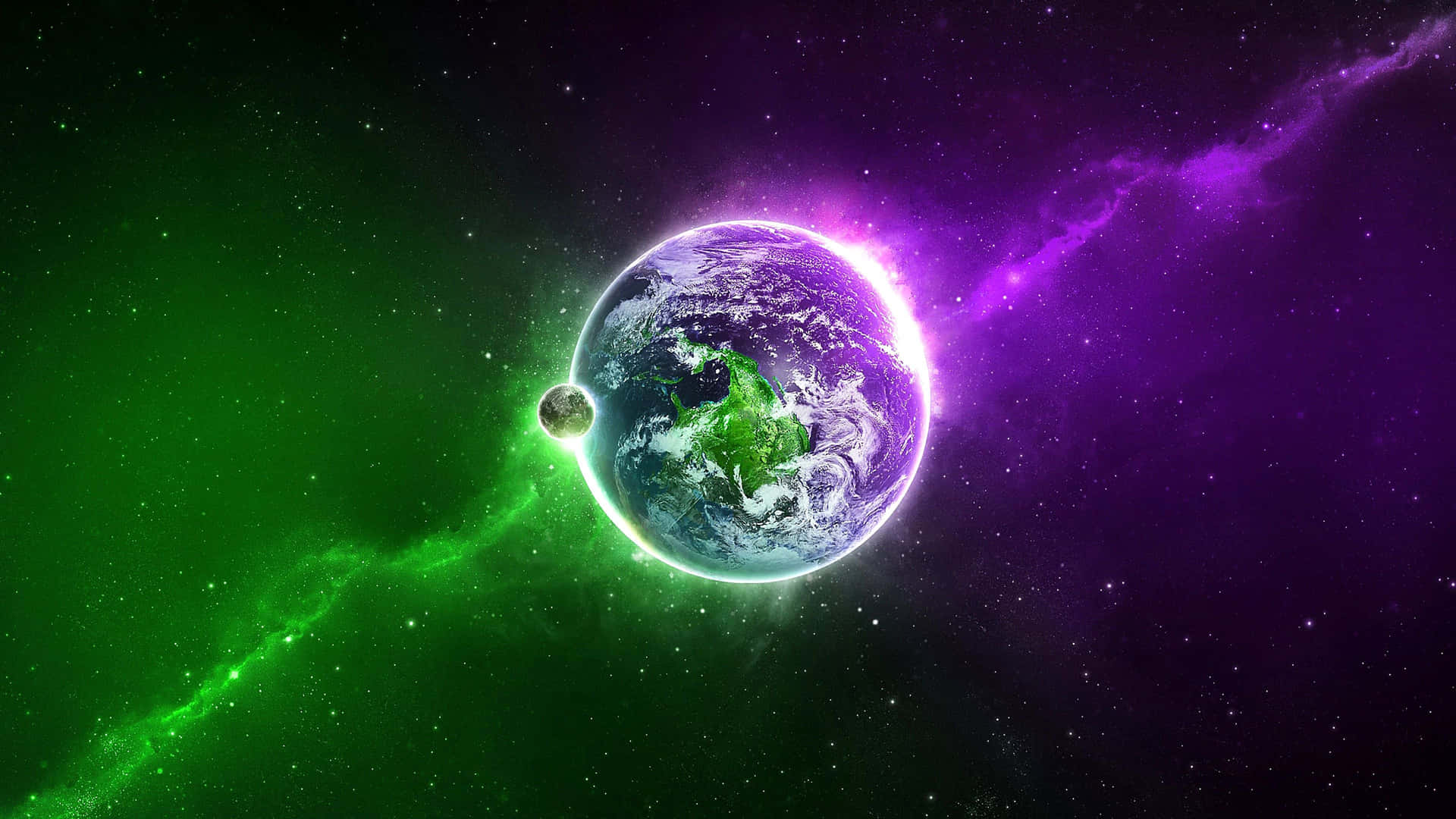 Green And Purple Background Wallpaper