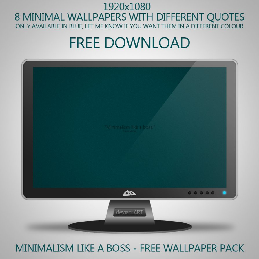 Minimalism Like A Boss   Free Wallpaper Pack by Mo0reDesign on