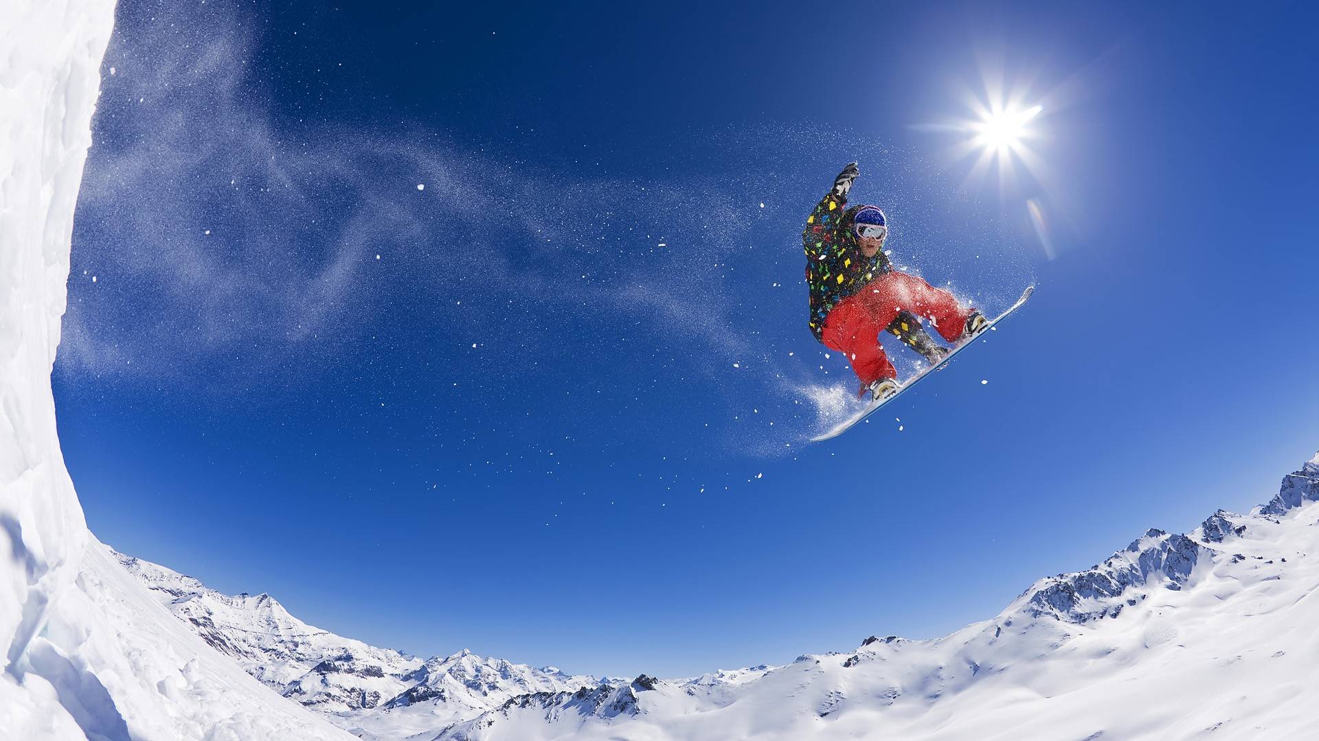 Snowboarding Alps Wallpaper