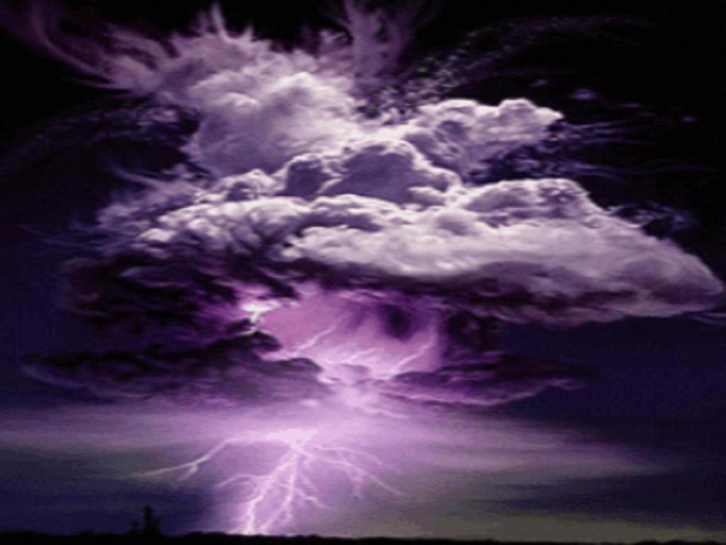 Dark Purple Purple Lightning Wallpaper