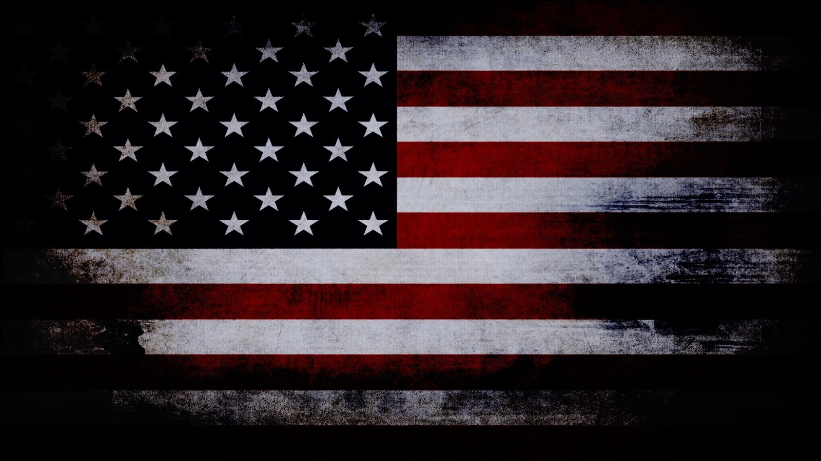 Old American Flag With Black Background HD wallpaper