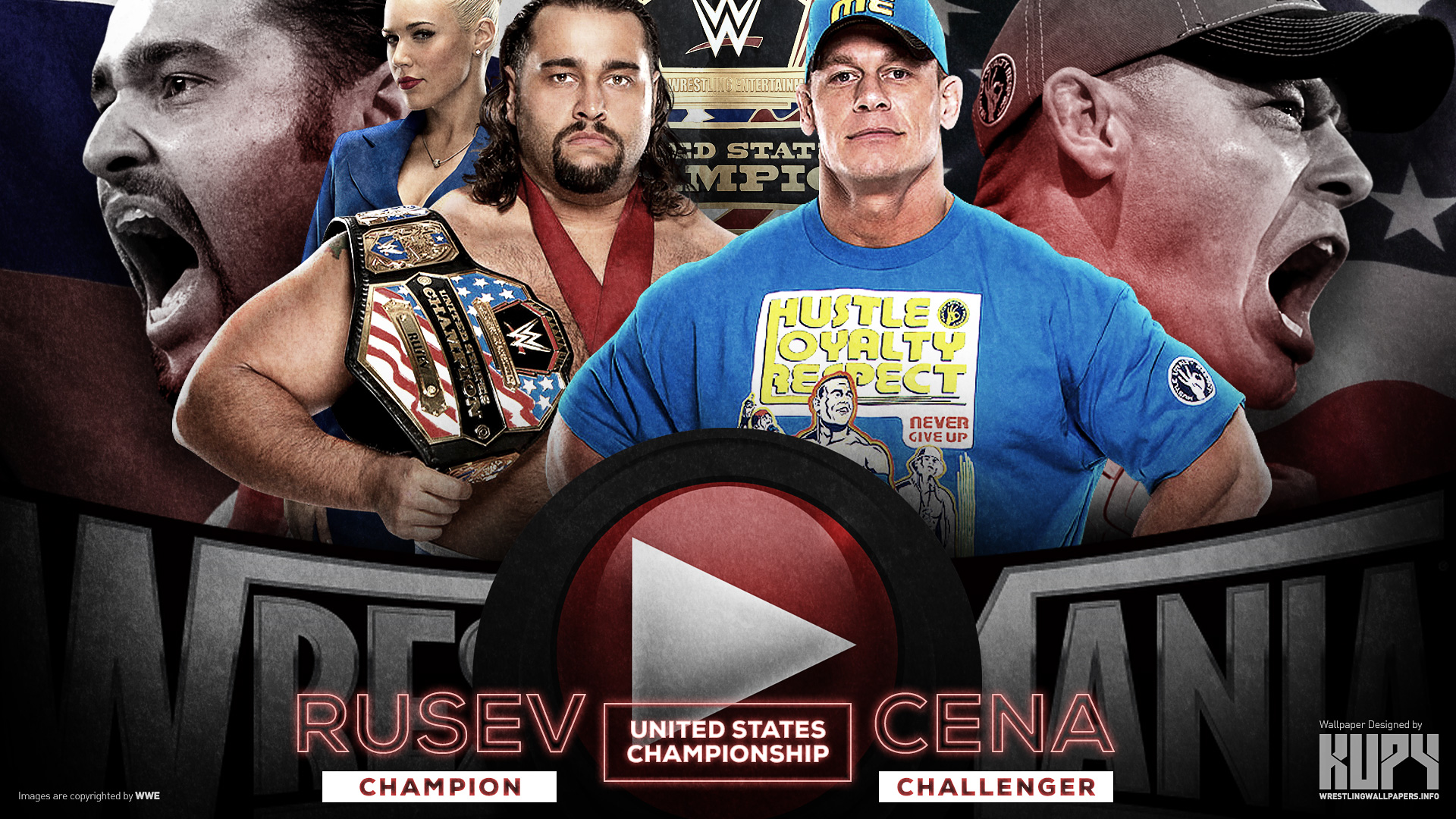 New John Cena Vs Rusev Road To Wrestlemania Wallpaper Kupy