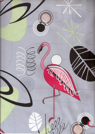 Notes From A Nomadic Knitter Retro Flamingo Fabric