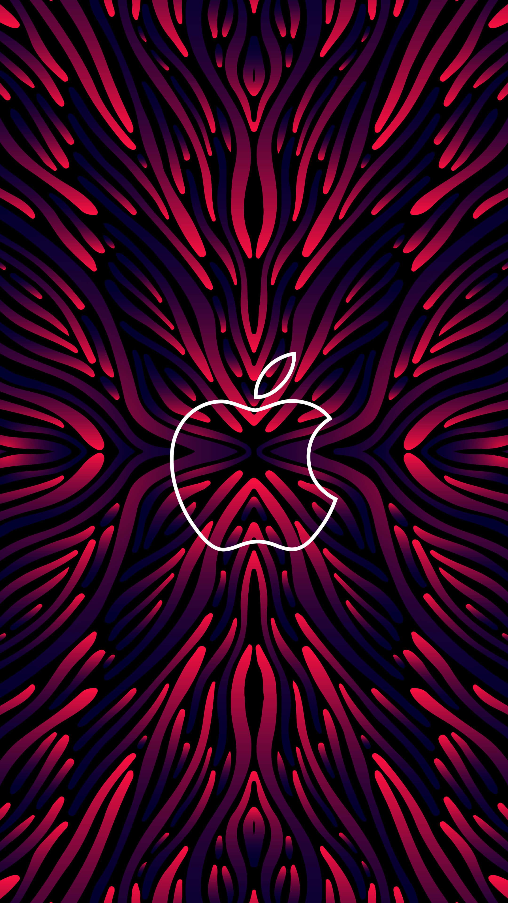 Iphone Apple Logo Black 8K wallpaper download