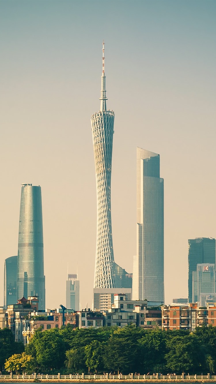 Wallpaper City Guangzhou skyscrapers tower China 1920x1200 HD
