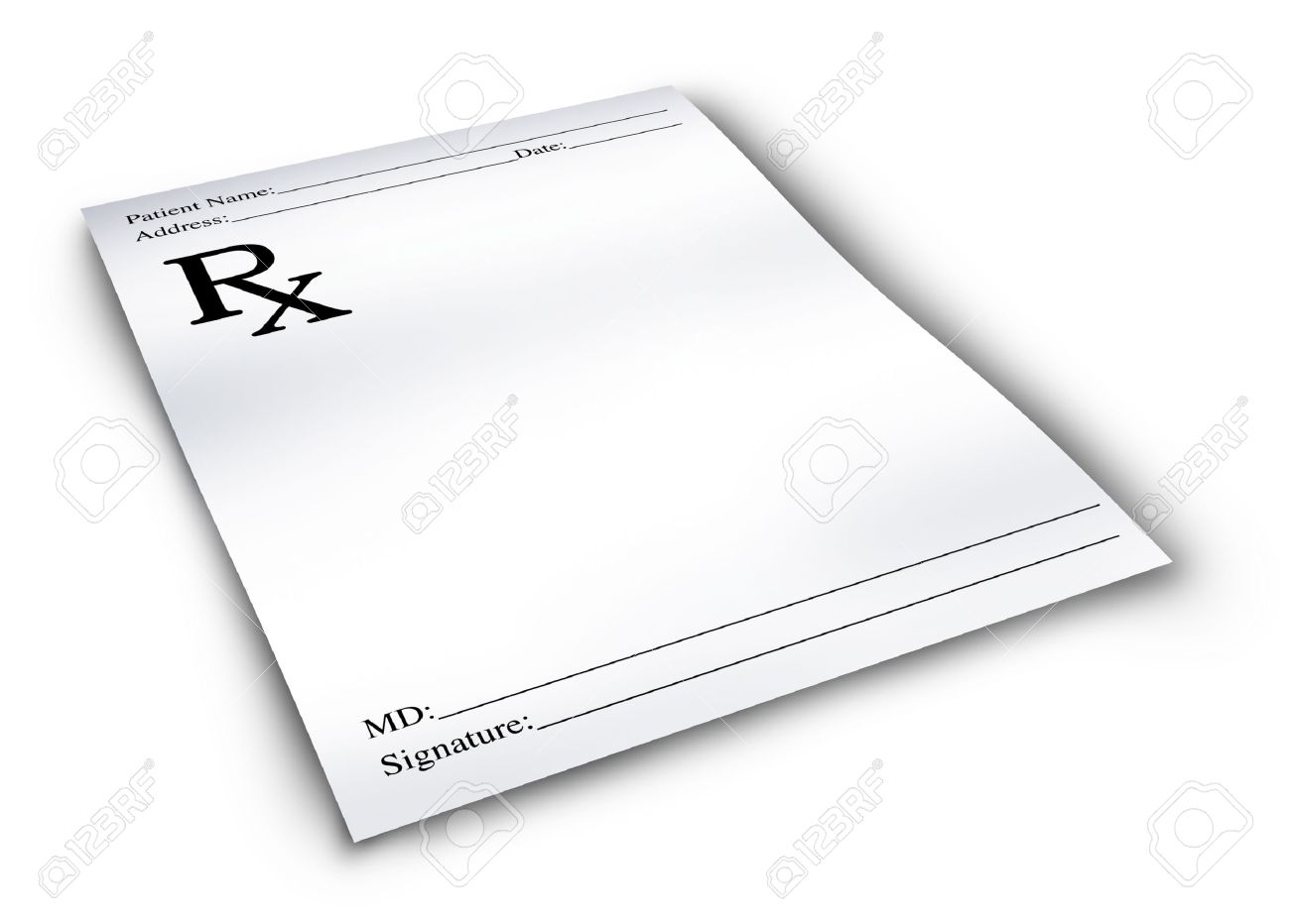 Pharmacy Prescription Isolated On A White Background Representing