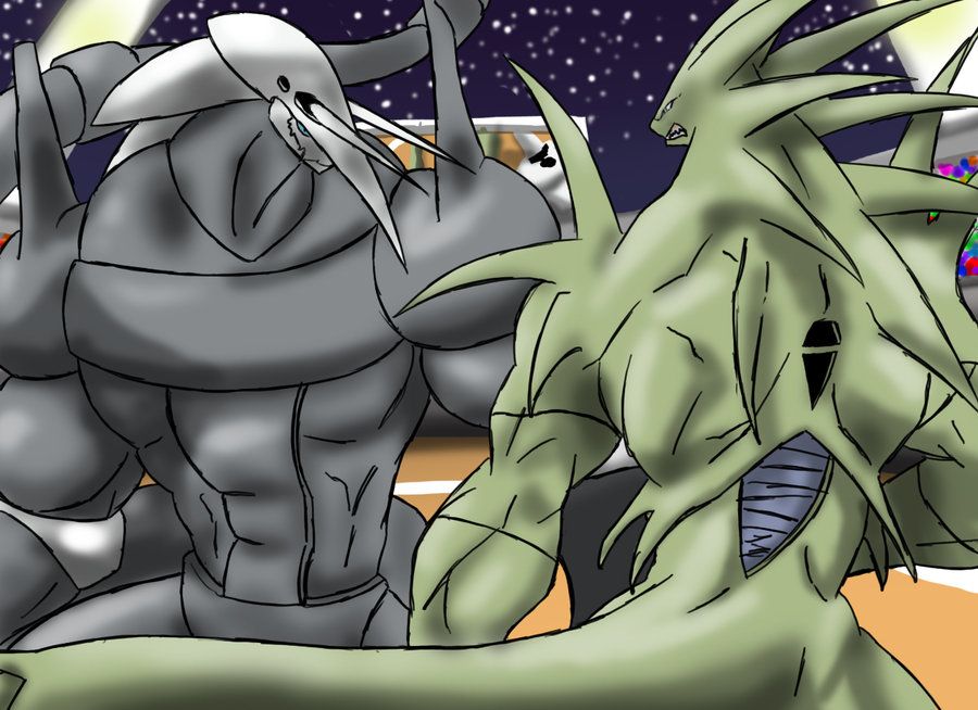 Free download Aggron VS Tyranitar by SpottedAlienMonster for Desktop, Mobil...