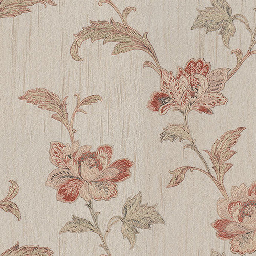 Home Fashions Venezia Gemma Embroidered Jacobean Floral Wallpaper
