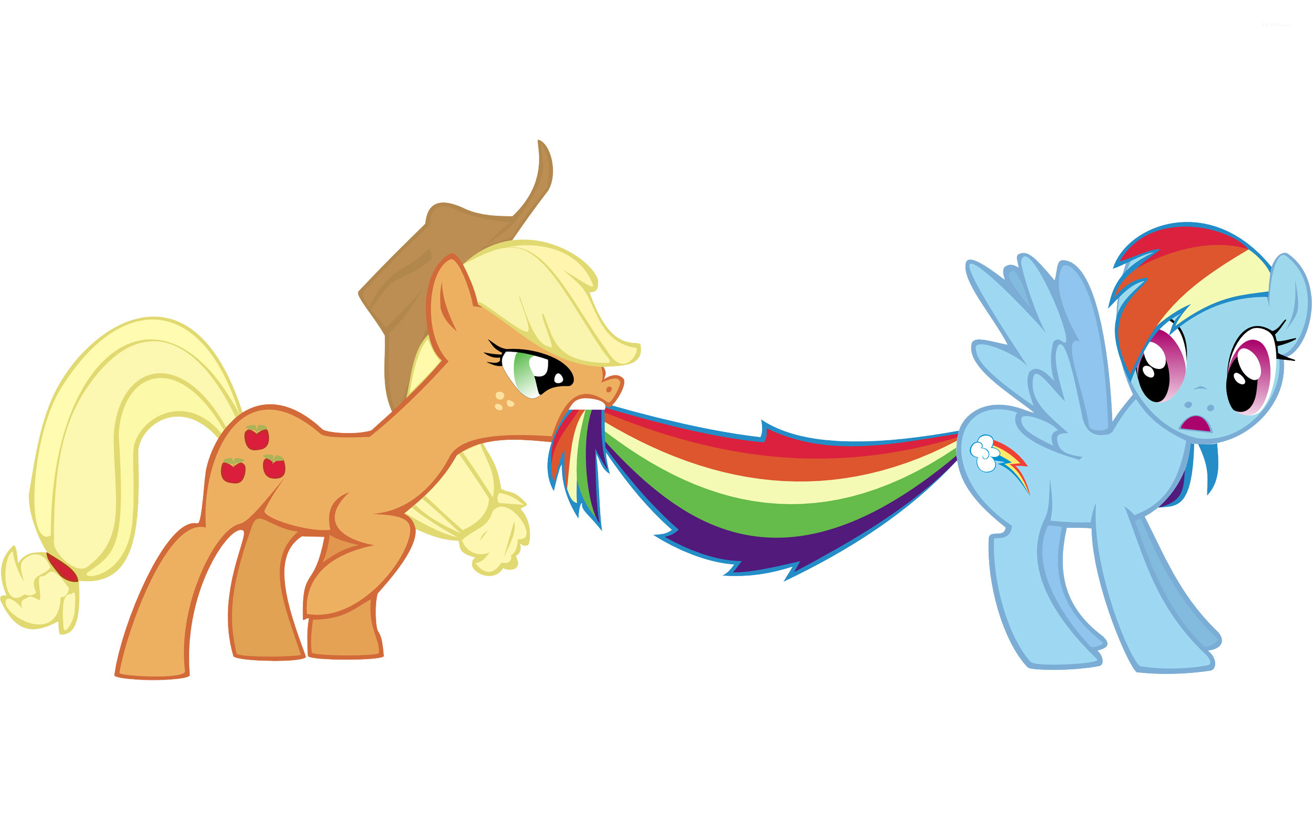 Applejack And Rainbow Dash My Little Pony Wallpaper Cartoon