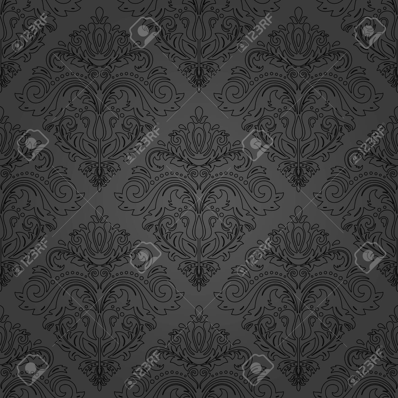Orient Vector Classic Dark Pattern Seamless Abstract Background