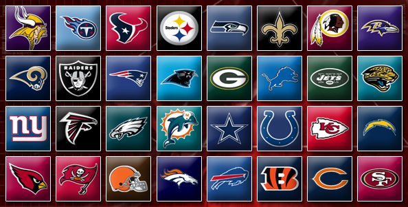 there are 32 teams in the nfl so selecting a single nfl team can be
