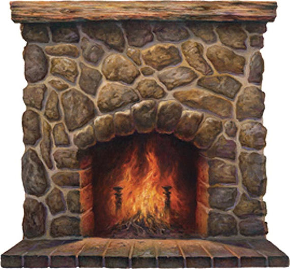 Fireplace Peel and Stick Wall Mural   Wall Sticker Outlet