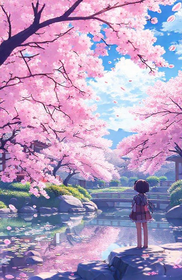 Anime Cherry Blossom Wallpaper