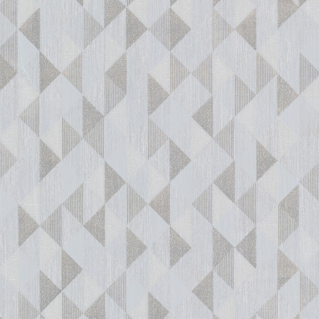 Ethan Silver Triangle Wallpaper Bolt Contemporary By