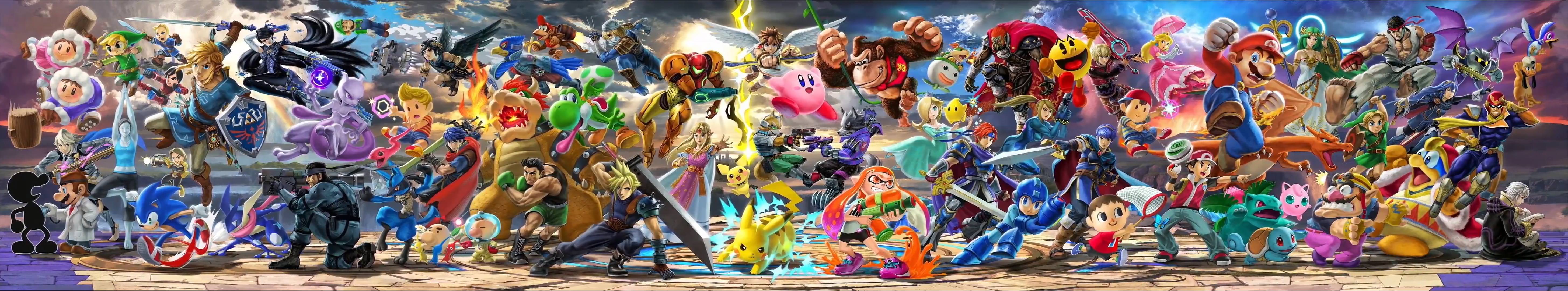 Super Smash Bros Everyone Is Here Hd Wallpaper Gaming