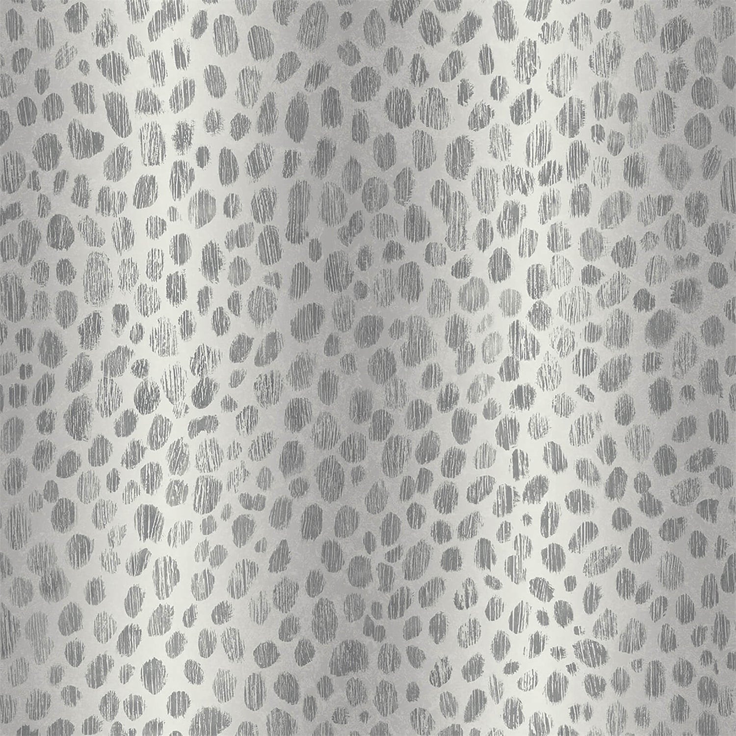 Silver Glitter Leopard Print Wallpaper