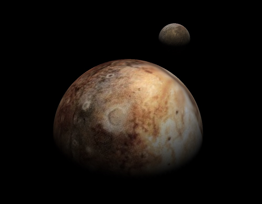 Description Pluto And Charon From New Horizons Celestia Render Png
