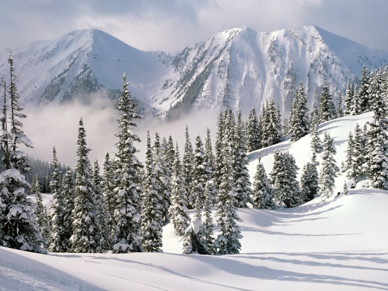 Christmas Mountain A Winter Wonderland Nature Mountains HD Desktop