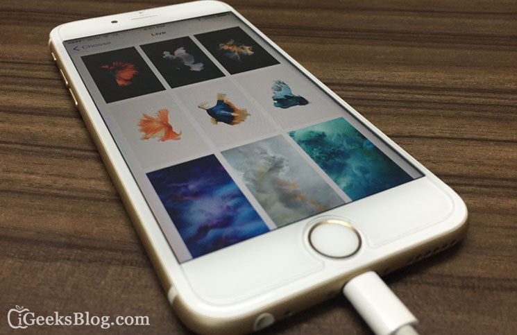 Set And Use Live Photos As Wallpaper On iPhone 6s Plus
