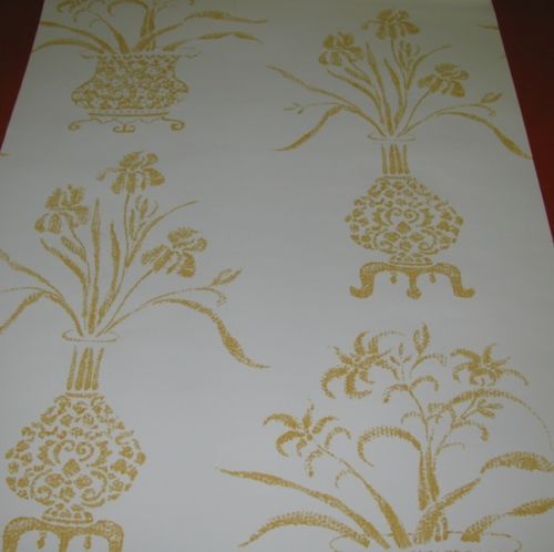 Hinson And Co Gold Flowerpots Wallpaper A Triple Roll