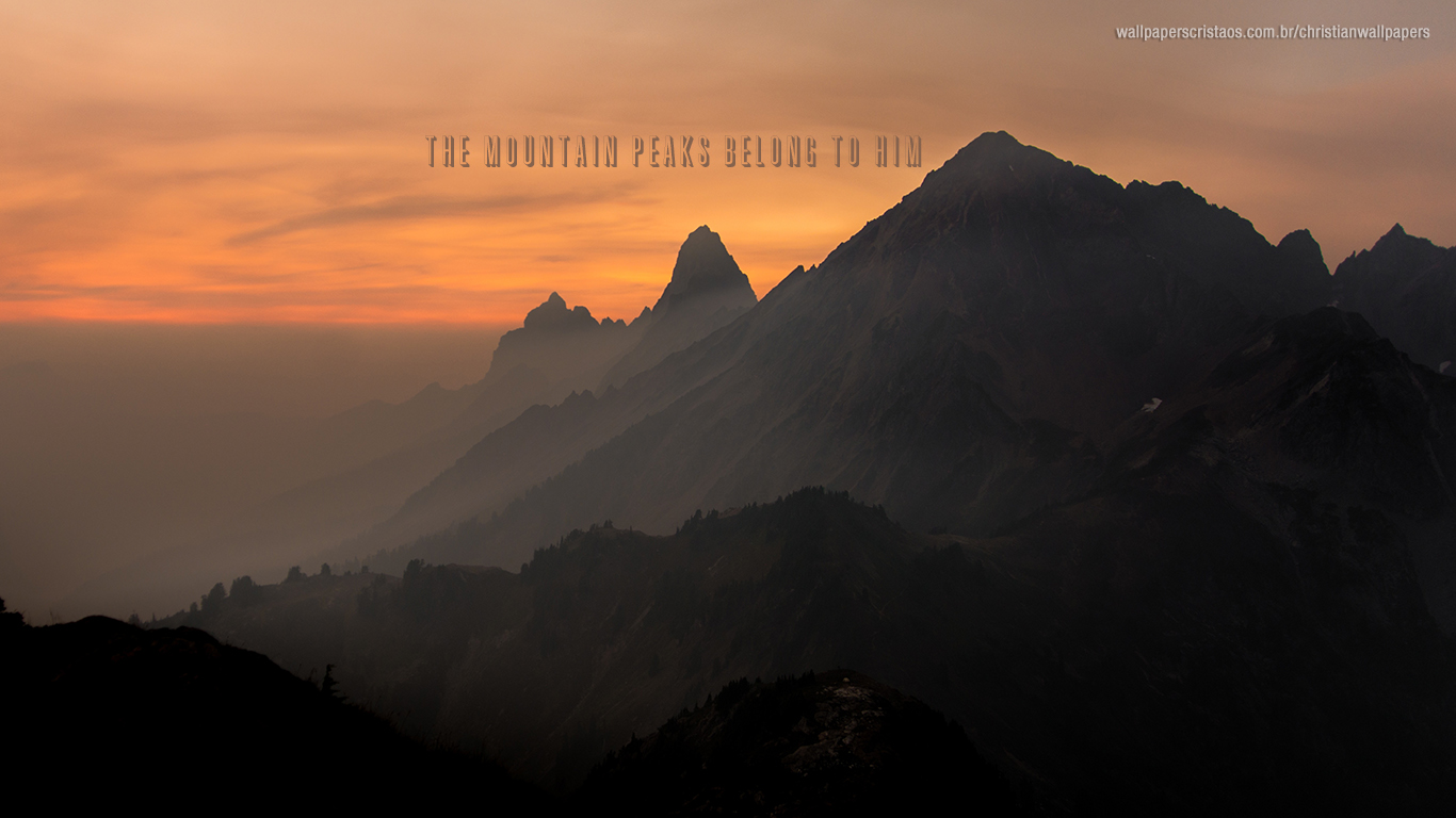The Mountain Peaks Belong To Him Christian Wallpaper HD