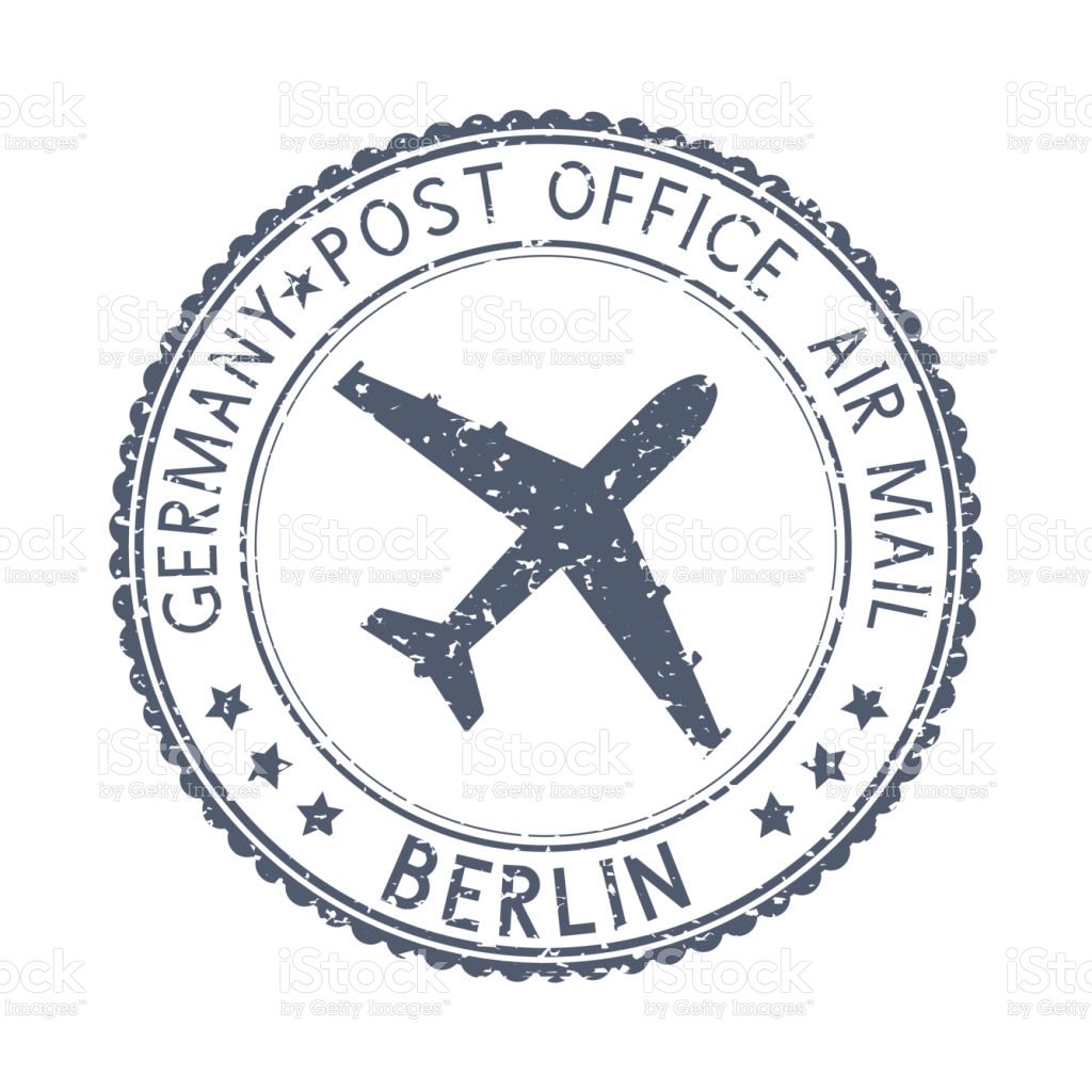 Free download Postal Stamp With Berlin Title Black Postmark Isolated On
