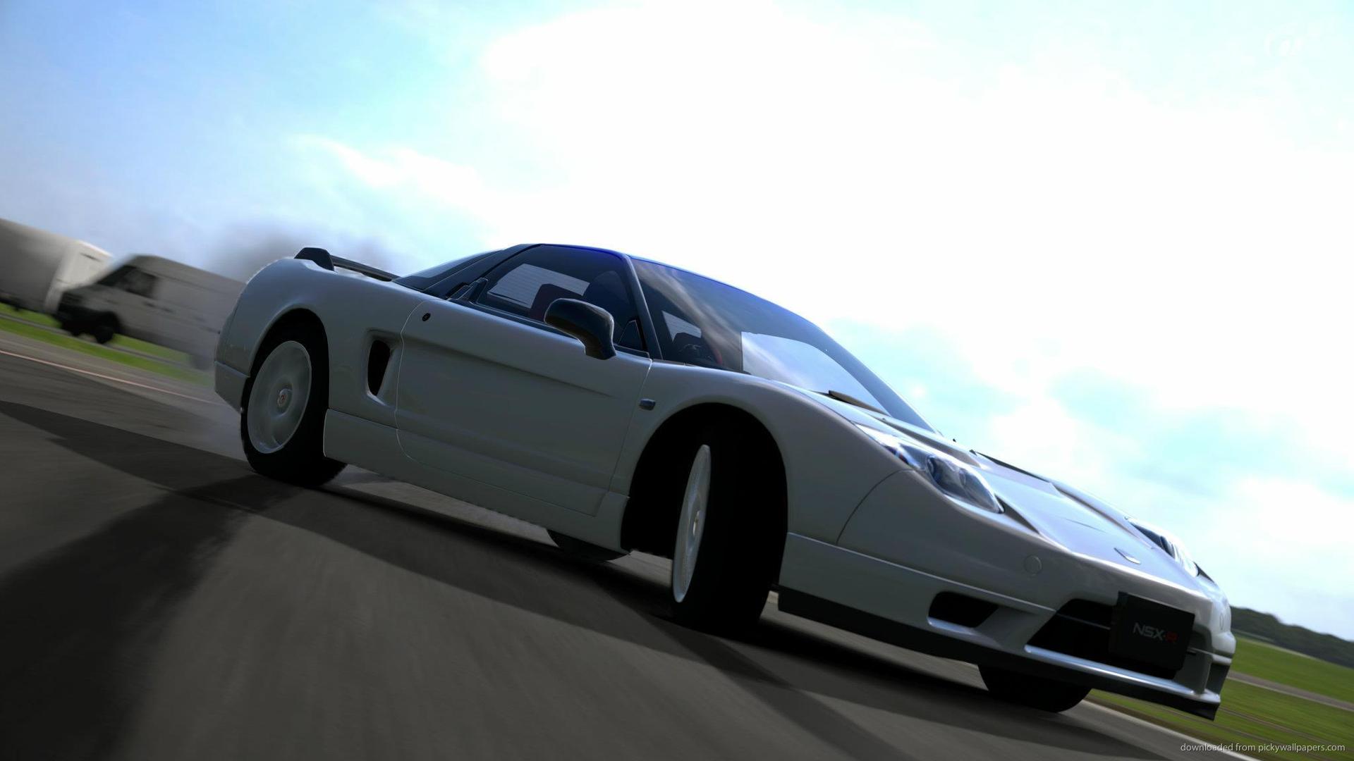 White Honda Nsx Type R Turning Picture For iPhone Blackberry