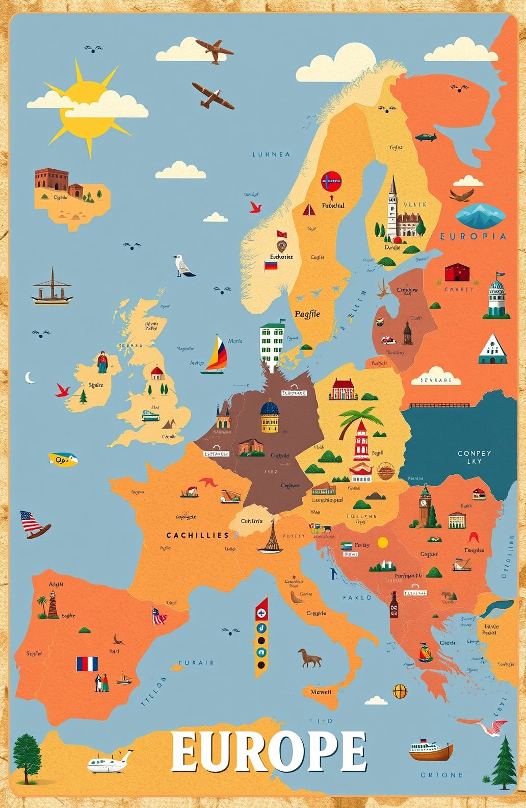 Map Of Europe Wallpaper