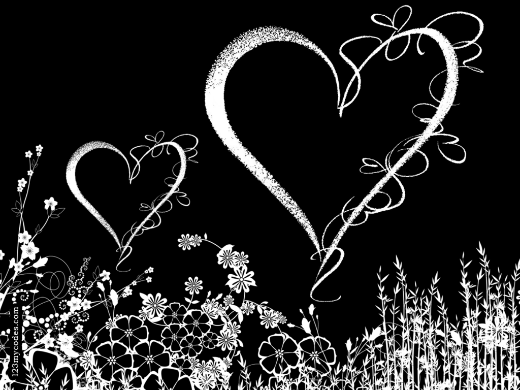 Myspace Backgrounds Hearts Backgrounds Heart in Black Background 1024x768